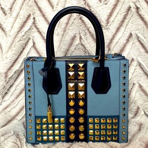 Michel Kors Mercer Studded Accordion crossbody